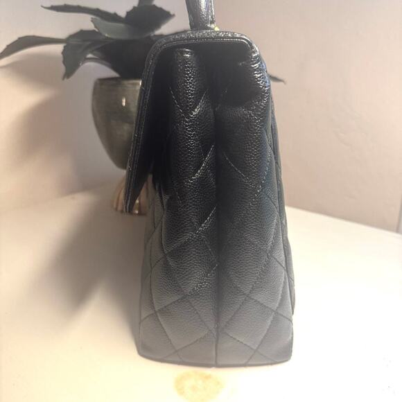 Chanel Black Kelly Top Handle Caviar Bag GHW - Picture 3 of 7